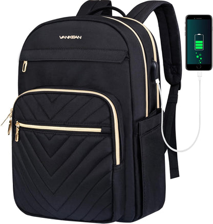 Lightweight Waterproof Laptop Backpack with USB Port – 15.6" Compatible