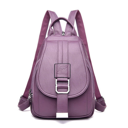 Premium Water-Resistant Leather Backpack for Women