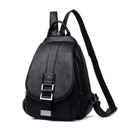 Premium Water-Resistant Leather Backpack for Women