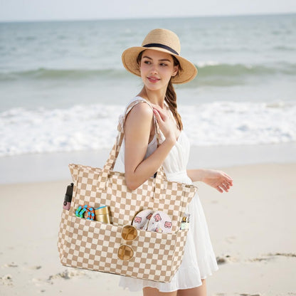 Extra Large Waterproof Beach Tote with Wet Compartment – Buy 1, Take 1 FREE