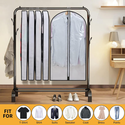 PEVA Garment Cover Set – 12-Pack Hanging Clothes Bags in 3 Sizes (Buy 1, Get 1 FREE)